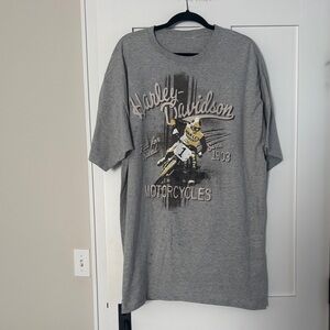 Harley-Davidson Gray Motorcycle Graphic Tee